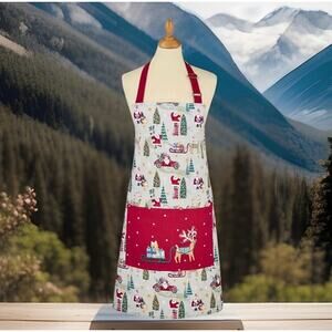 Ulster Weavers Tis the Season Santa Reindeer Christmas Recycled Cotton Apron
